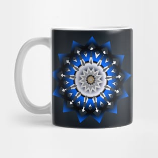 Blue 3D Decoration Mug